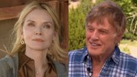 From left to right: Michelle Pfeiffer in The Madison and Robert Redford on CBS Sunday Mornings. 