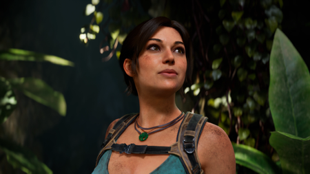 Lara Croft in the jungle in Tomb Raider: Legacy of Atlantis
