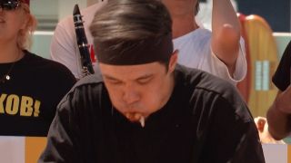 Matt Stonie eating chicken wings