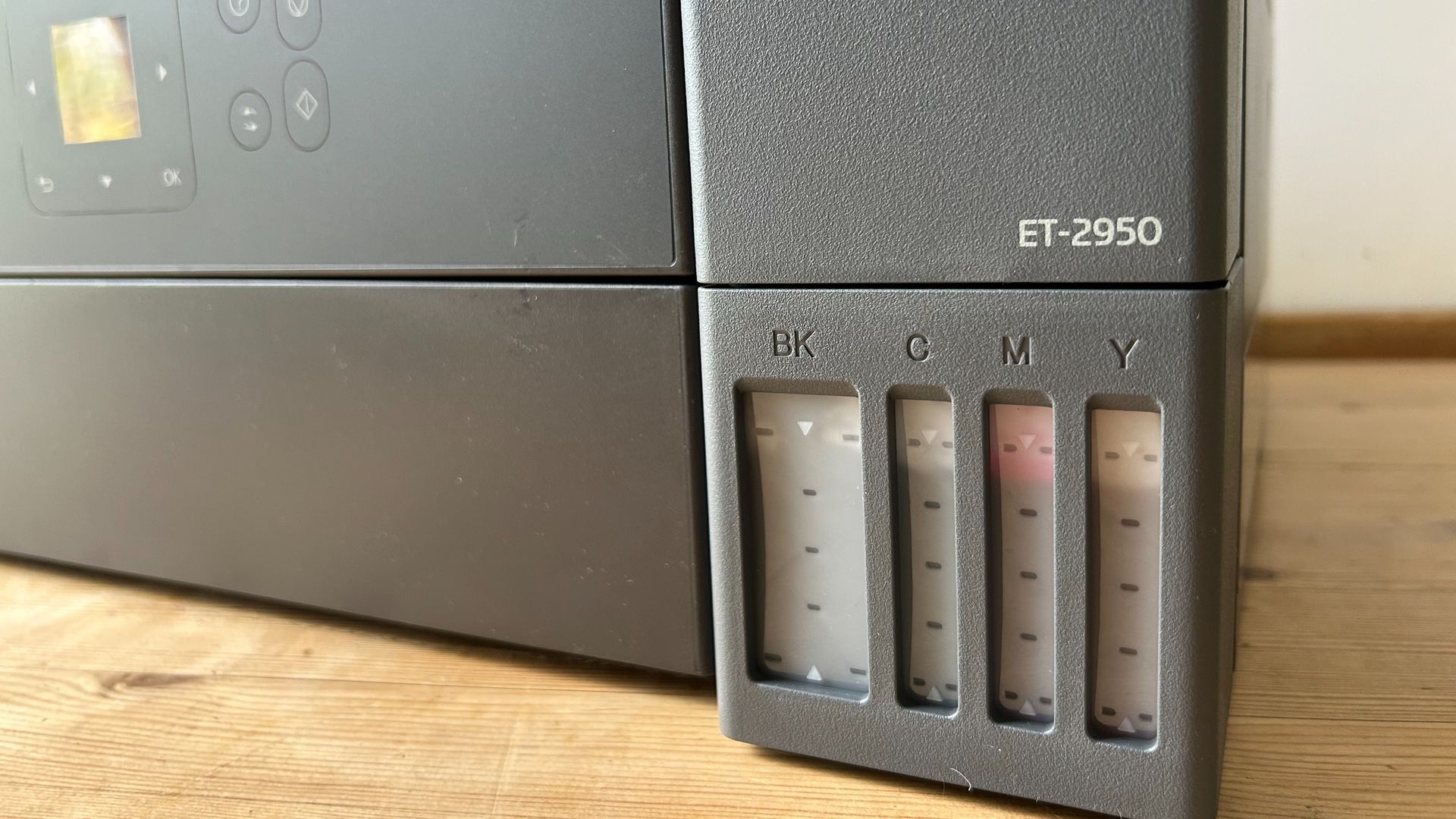 Testing the Epson EcoTank ET-2980 ink tank printer in a home office