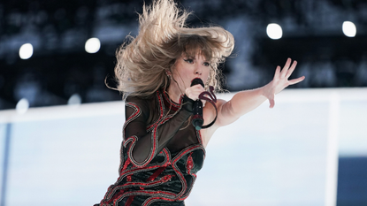 Taylor Swift performs onstage during &quot;Taylor Swift | The Eras Tour&quot; at Olympiastadion on July 27, 2024 in Munich, Germany.