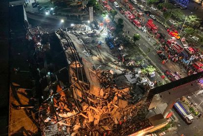 Hotel collapse in Quanzhou, China.