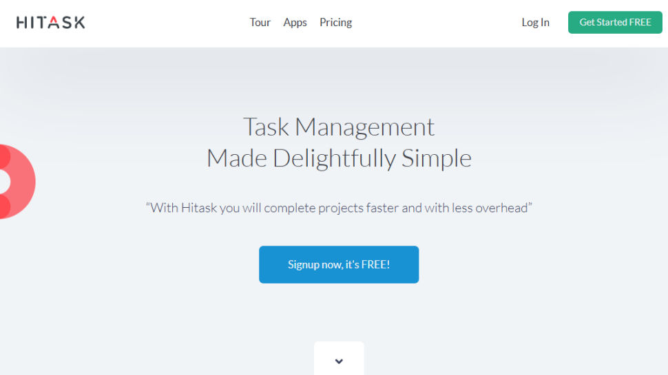 Hitask website screenshot (May 2025)