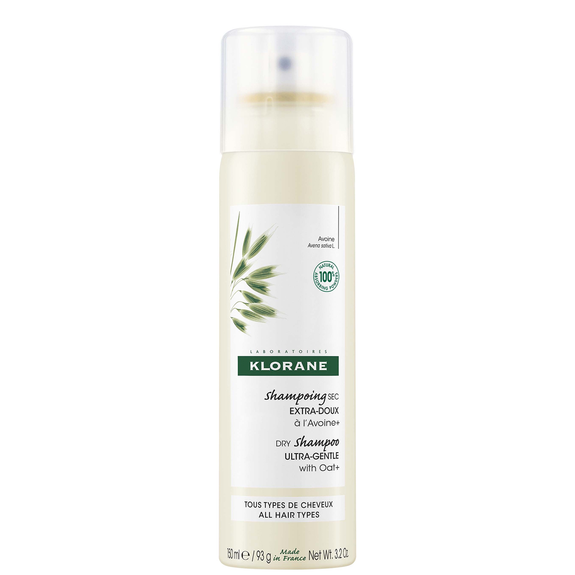 Klorane Dry Shampoo With Oat Milk - All Hair Types 3.2 Oz.