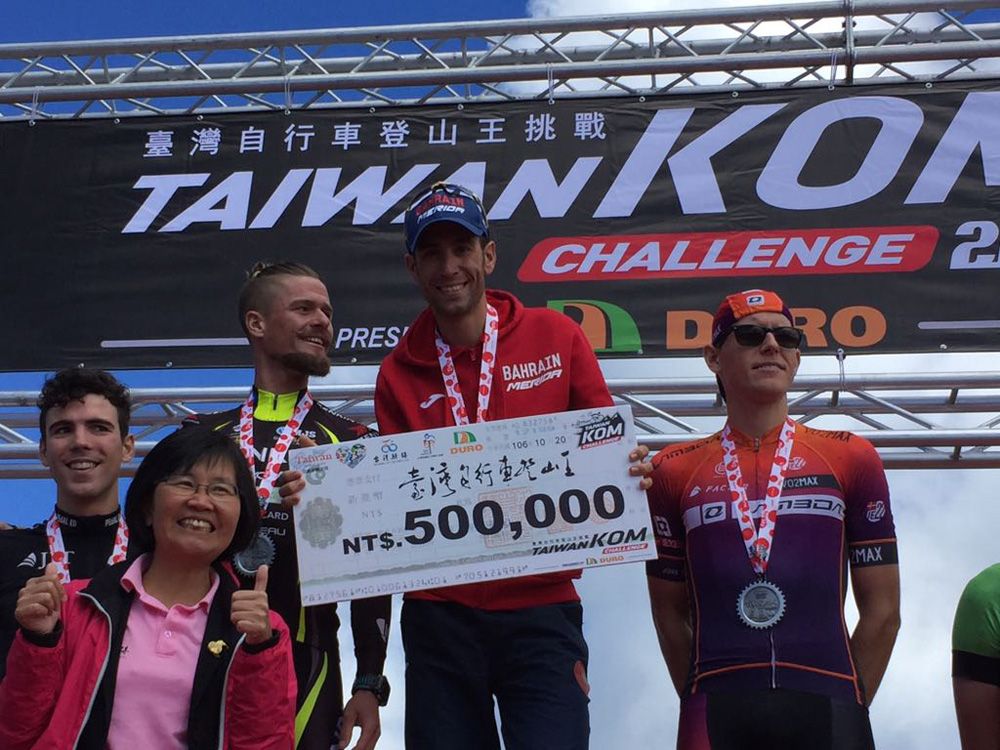 Vincenzo Nibali took home a big cheque from Taiwan KOM Challenge