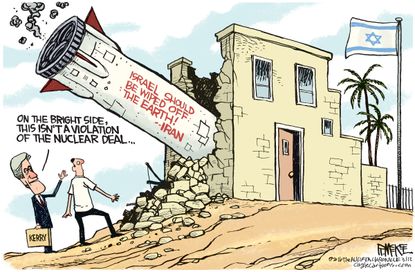 Political Cartoon U.S. Iran Israel