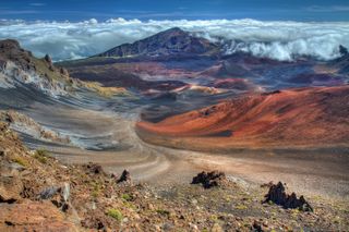 The otherworldly view inside Haleakala crater from Sliding Sands Trail
