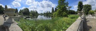 The Samsung Galaxy Z Fold 6's panorama of Serpentine Lake