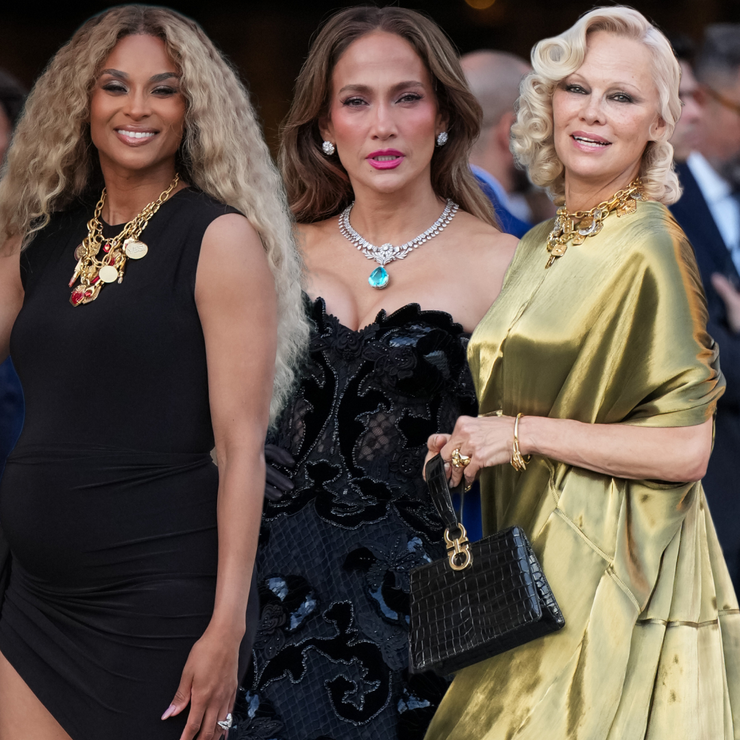 a collage of the best celebrity looks at Milan Fashion Week 2026