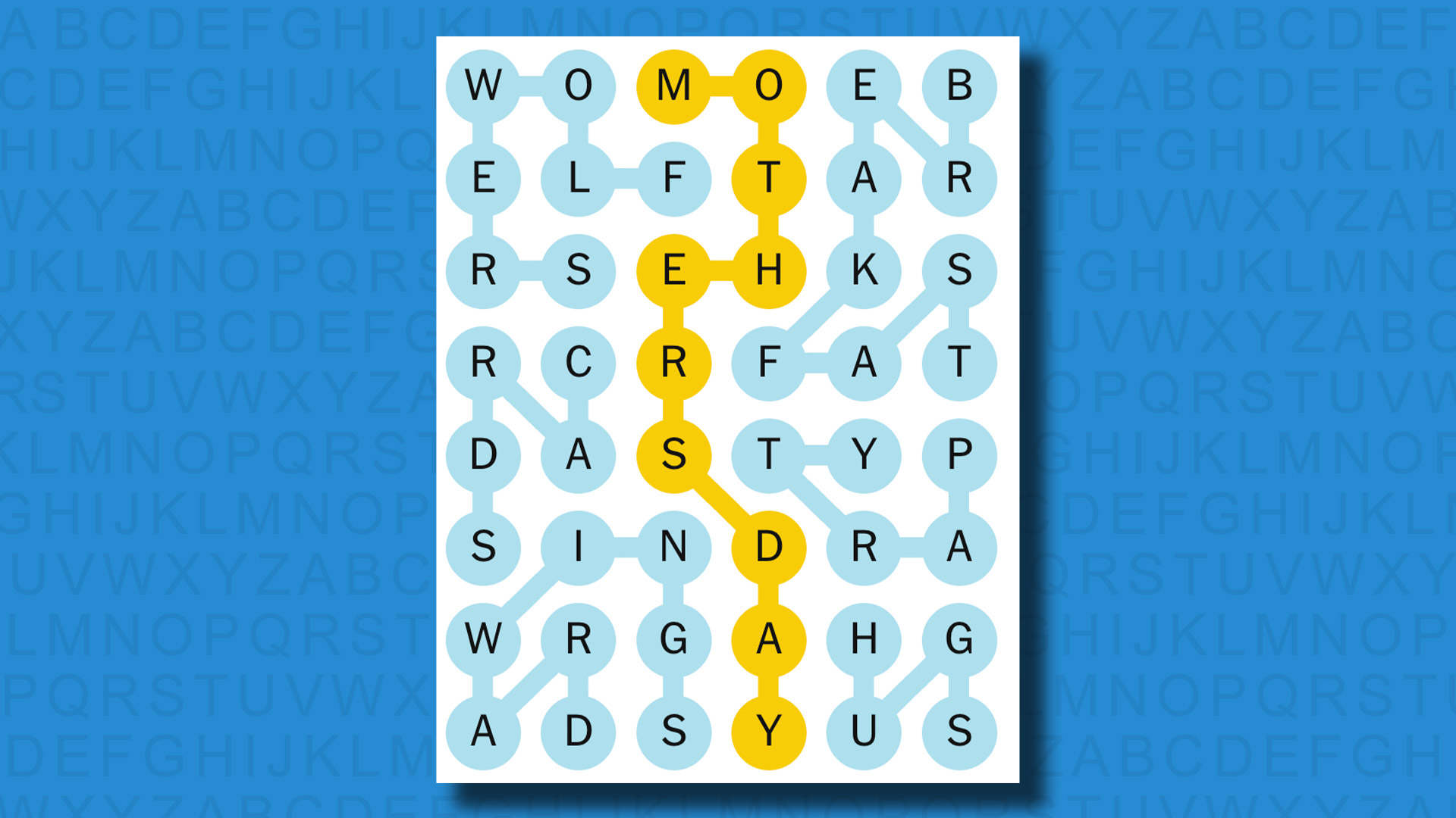 NYT Strands answers for game 434 on a blue background