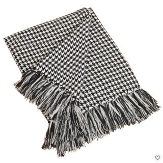 Black Houndstooth Throw (50