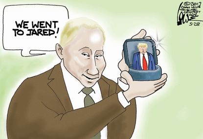 Political cartoon U.S. Trump Russia Jared Kushner