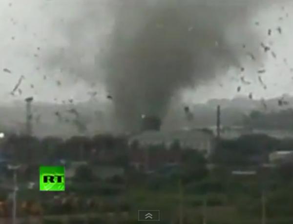 Rare, Powerful Tornado Hits Russian City 