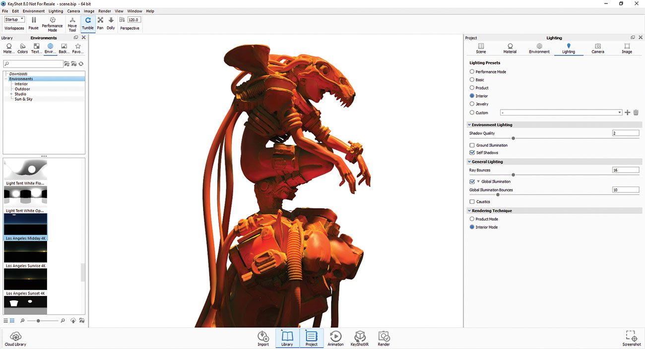 KeyShot rendering tips: Interior mode for rendering