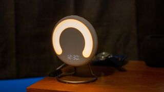 Amazon Halo Rise angled on nightstand - 2