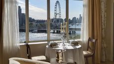 The Savoy’s in-suite dining experience comes complete with river views