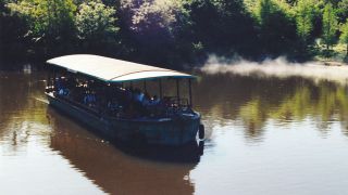 Discovery River boat at Animal KIngdom