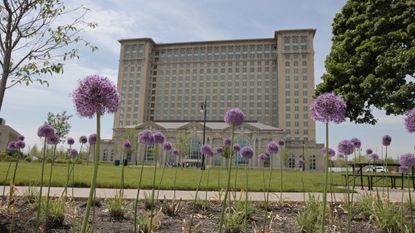 An image of Detroit's revitalized Michigan Central Station on May 15, 2024.