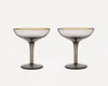 Klevering Smoked Champagne Coupes Set of Two