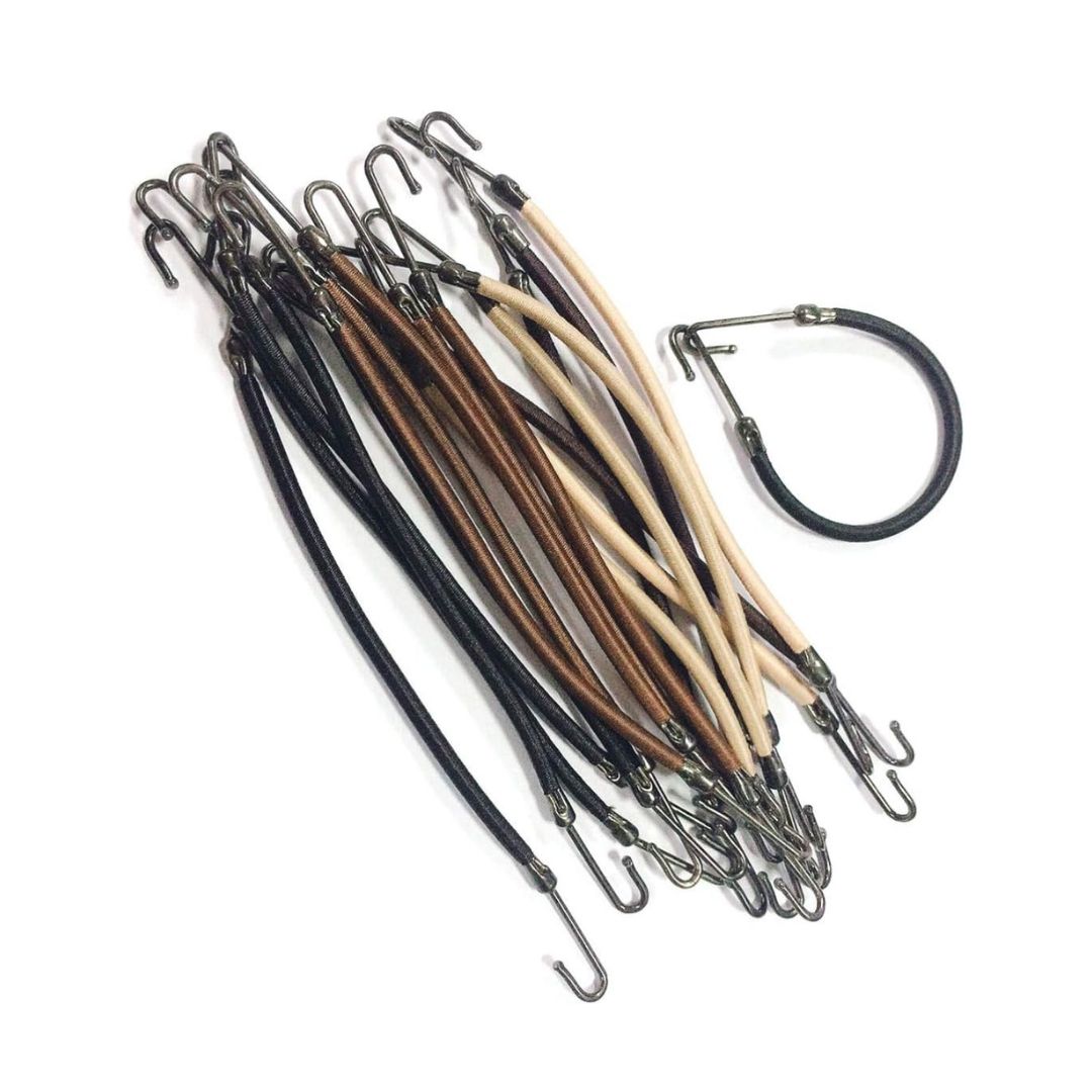 Minkissy 40Pcs Hair Bungee Cords With Hooks