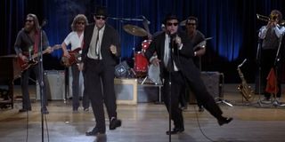 The Blues Brothers perform