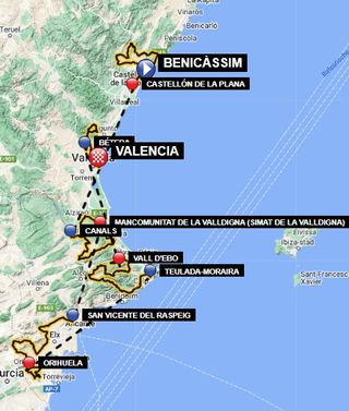 Volta a la Comunitat Valenciana map