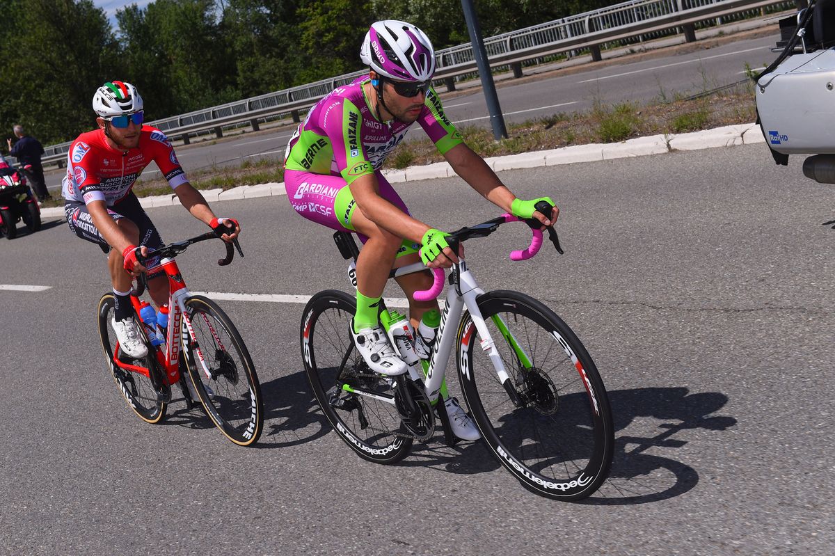 Giro d'Italia 2021 - 104th Edition - 5th stage Modena - Cattolica 177 km - 12/05/2021 - Filippo Tagliani (ITA - Androni Giocattoli - Sidermec) - Umberto Marengo (ITA - Bardiani CSF Faizane') - photo Dario Belingheri/BettiniPhoto&Acirc;&copy;2021