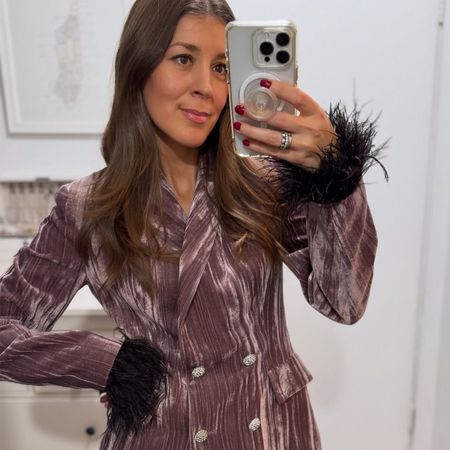 Judith Jones in velvet suit