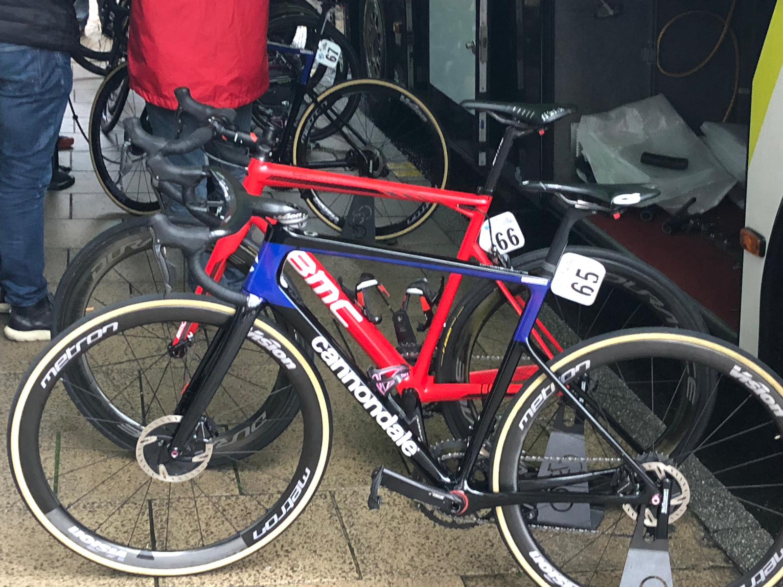 Rohan Dennis' red BMC bike for the World Championships