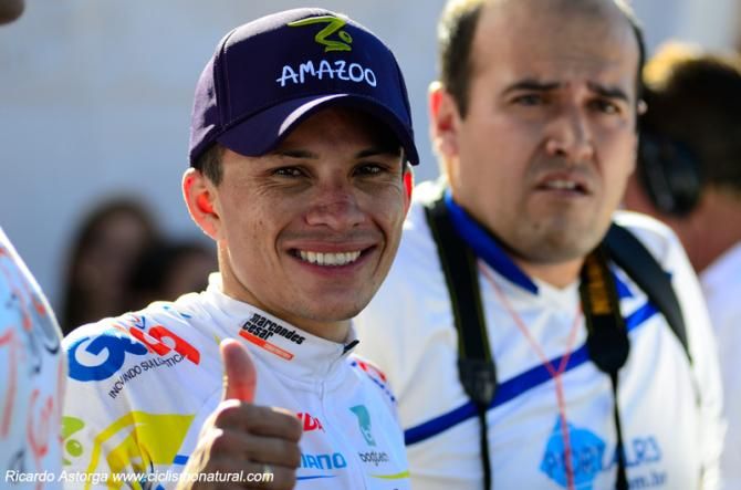 Thumbs up from stage 3 winner Alex Diniz (Funvic Brasilinvest)