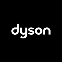 Dyson logo written in white on a black background