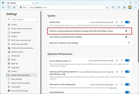 How to prevent Microsoft Edge from running in background on Windows 11 ...