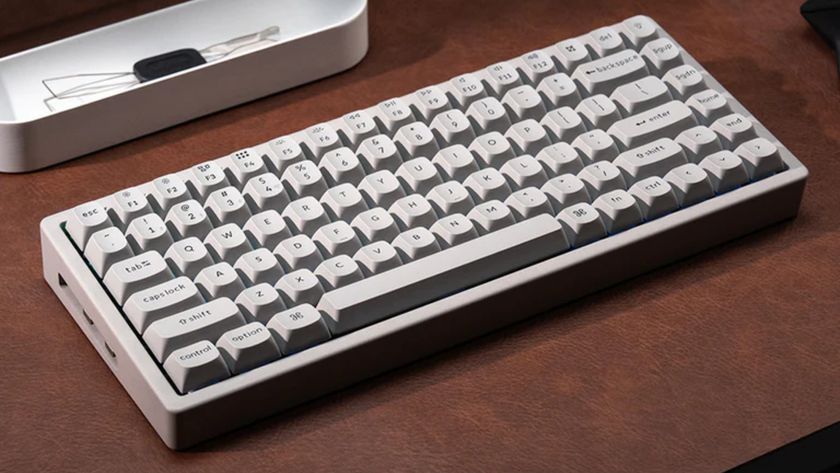 A Keychron K2 HE Concrete edition keyboard