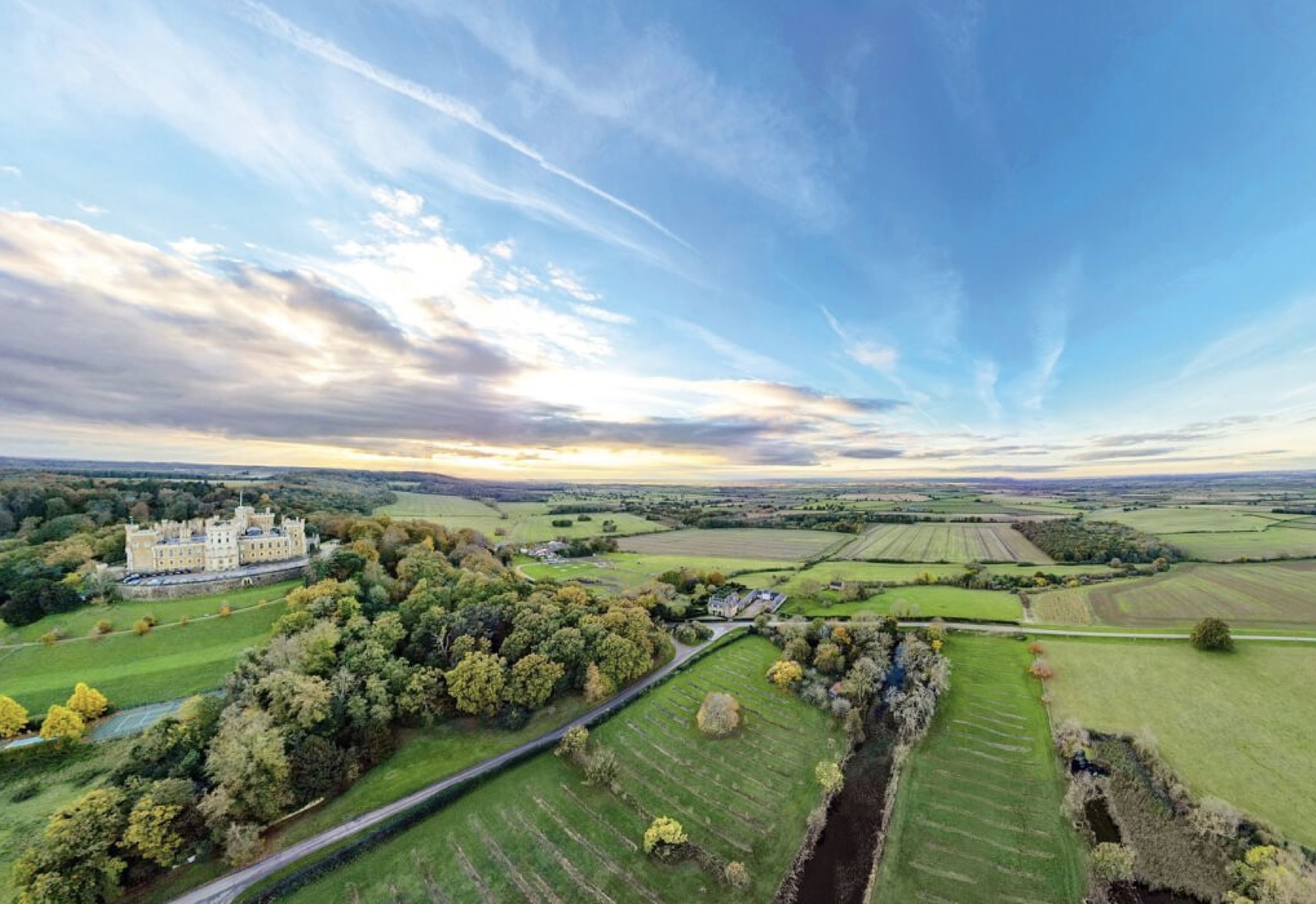 Belvoir Castle sits above the Vale of Belvoir