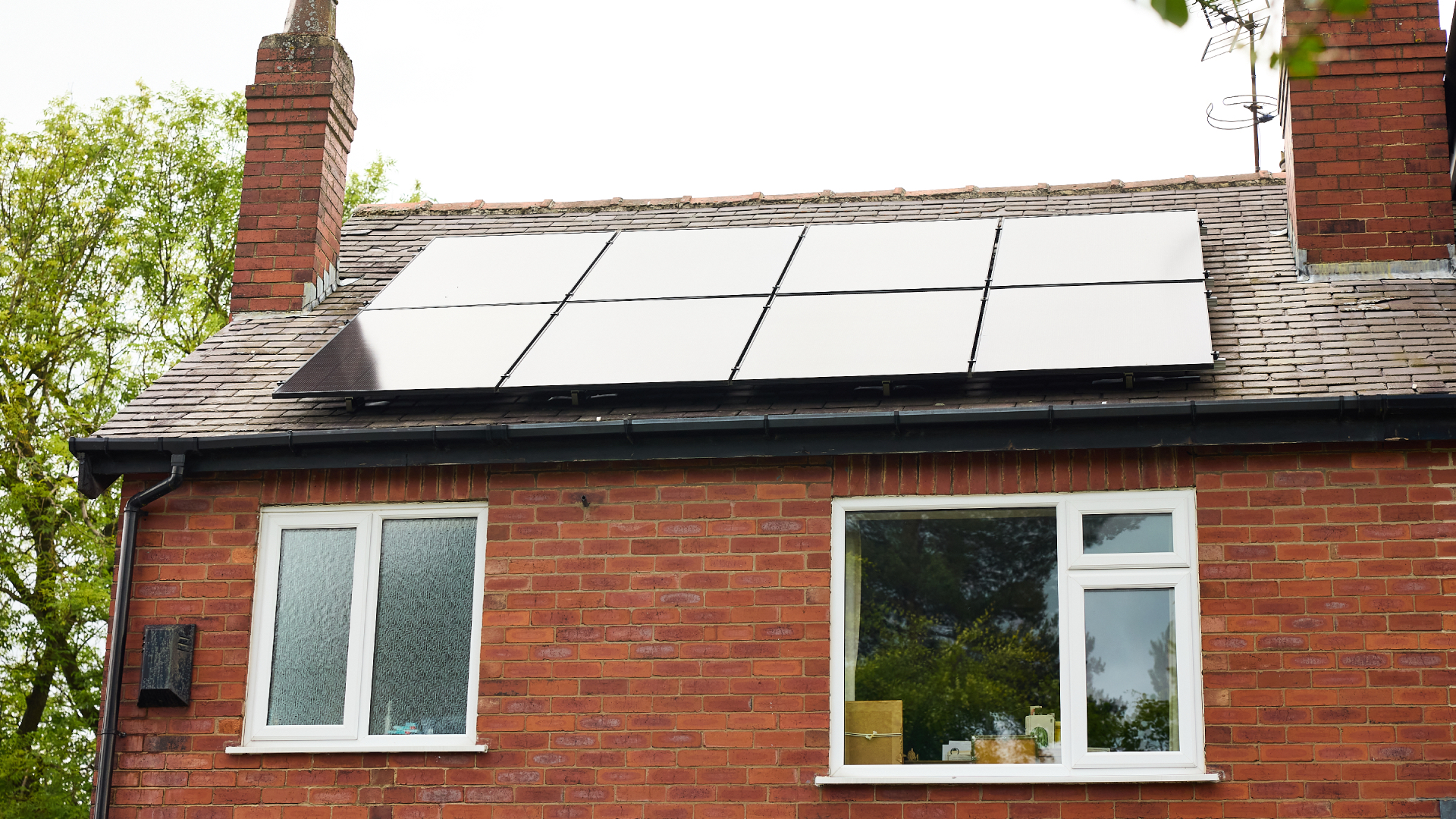 Solar panels on roof