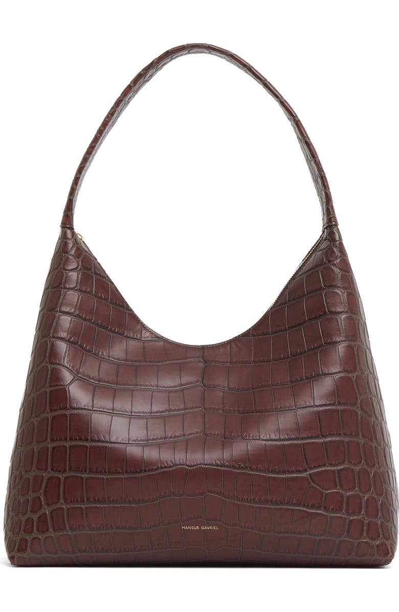Candy Croc Embossed Leather Hobo Bag