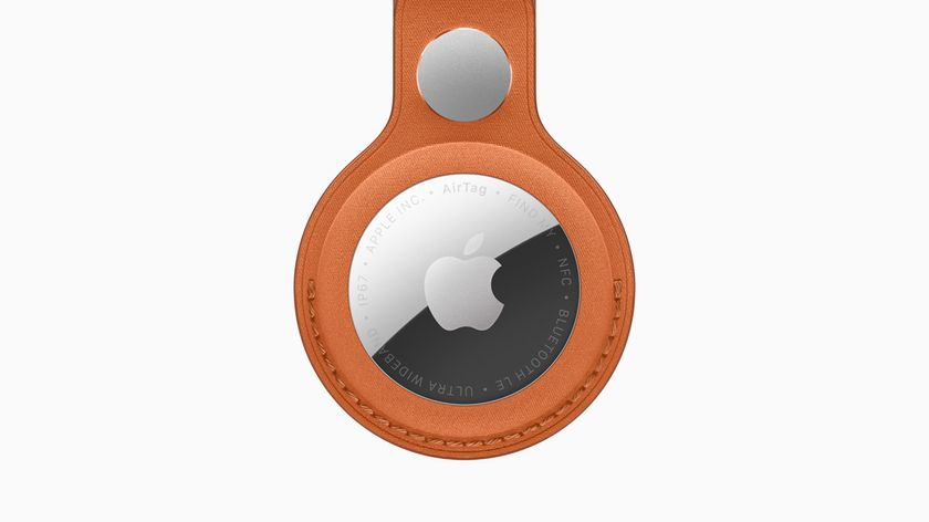 The 2026 Apple AirTag in a woven keychain case