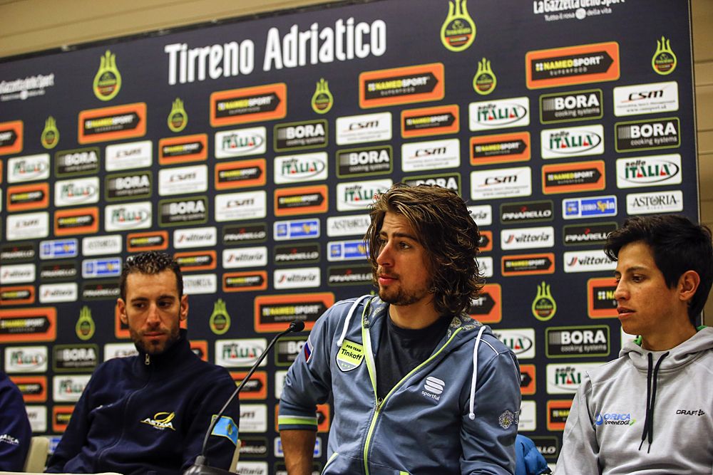 Peter Sagan (Tinkoff) at the Tirreno-Adriatico press conference