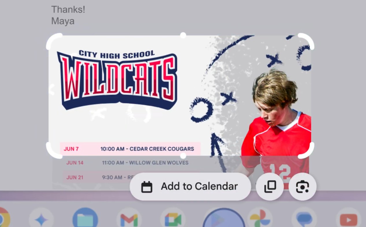 Text capture feature on a Chromebook Plus laptop