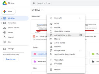 Google Drive Desktop Create Shortcut