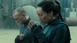 Paul Bettany and Maggie Q in Priest