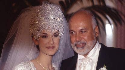 Céline Dion lors de son mariage avec René Angélil à Montreal le 17 décembre 1994, canada 