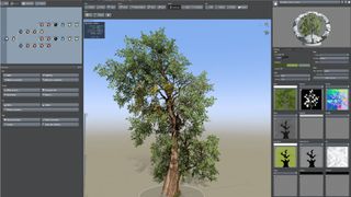 A tree in the SpeedTree interface.