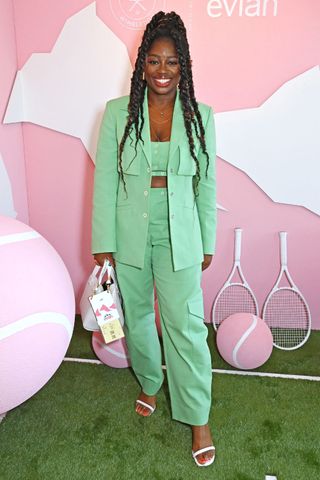 Clara Amfo at Wimbledon, one of the best dressed celebrities at Wimbledon