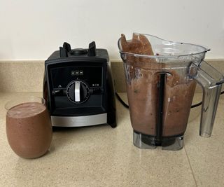 A smoothie made in the Vitamix Ascent Series A2300 blender