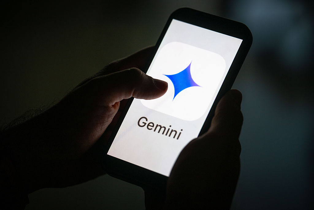 Google Gemini logo seen on a smartphone screen