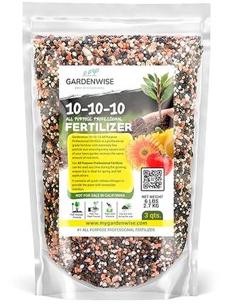 10-10-10 Plant Fertilizer Slow Release – 10 10 10 All Purpose Granular Garden Fertilizer for Fruit Trees, Evergreens, Vegetables, Arborvitae, Fig Trees, Shrubs, Pines, Oaks, Flowers (3 Quarts)