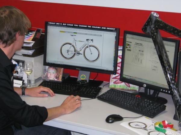 The stencils for painting are carefully designed by computer.