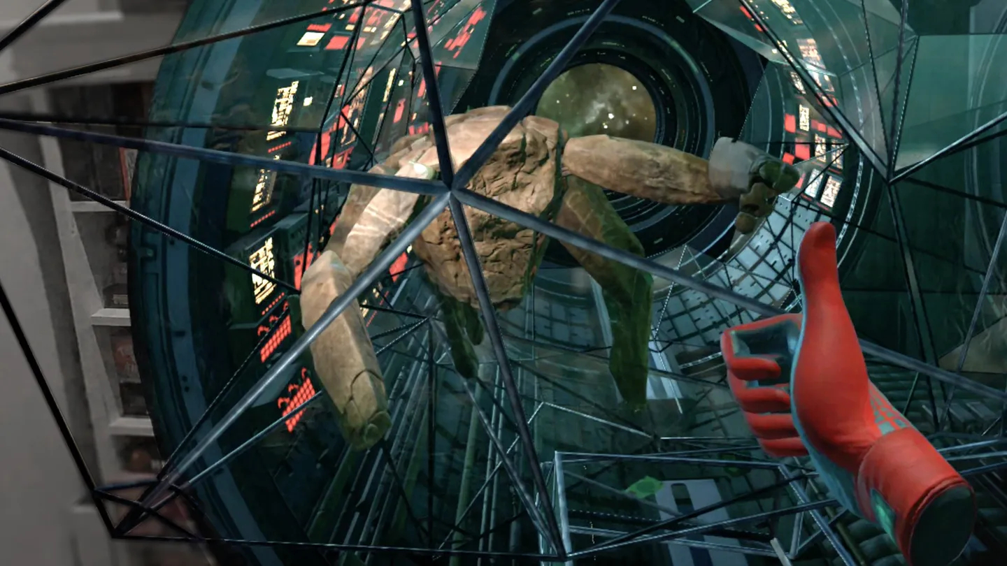 Screenshot from VR/mixed reality space game "Project Hail Mary: Journey Among the Stars"