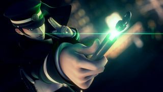 An image of Raidou, wielding a weapon, from the game Raidou Remastered
